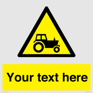 Custom warning farm machinery